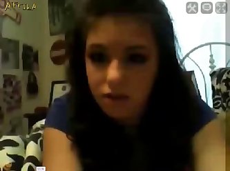 1580 Young Girl Lets Her Dog Lick Her On Webcam Part 1