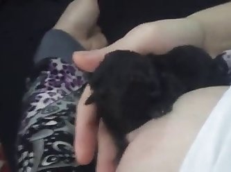 78033 Wife Breastfeeding Puppy