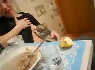 Russian Woman Breastfeeding A Cat