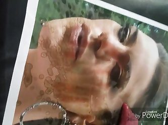 Dog Cum Tribute On Glamorous Women's Faces