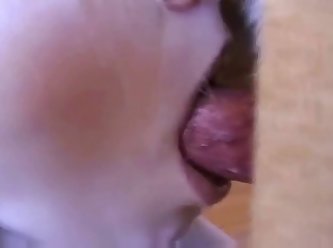 Perfect Lips Give Great Dog Blowjob
