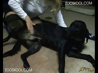 Herself And Dog A Deliciously Dirty Treat Dog Greeted