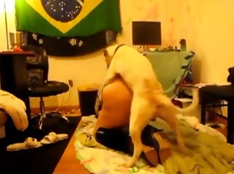 Husband Helps Wife Fuck A Dog