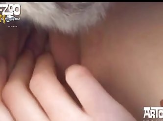 It Squirted. The Dog Thrust Fucking Into Her Tits