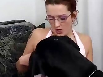 Masked Girl Dog Fuck