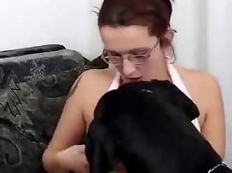 Masked Girl Dog Fuck
